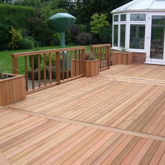 wide wooden patio deck ideas bangkirai wood