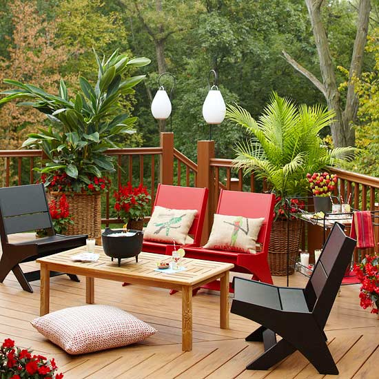 wooden deck ideas eye catching garden furniture design