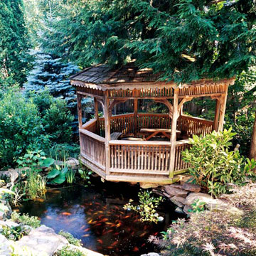 wooden-garden-gazebo-pond