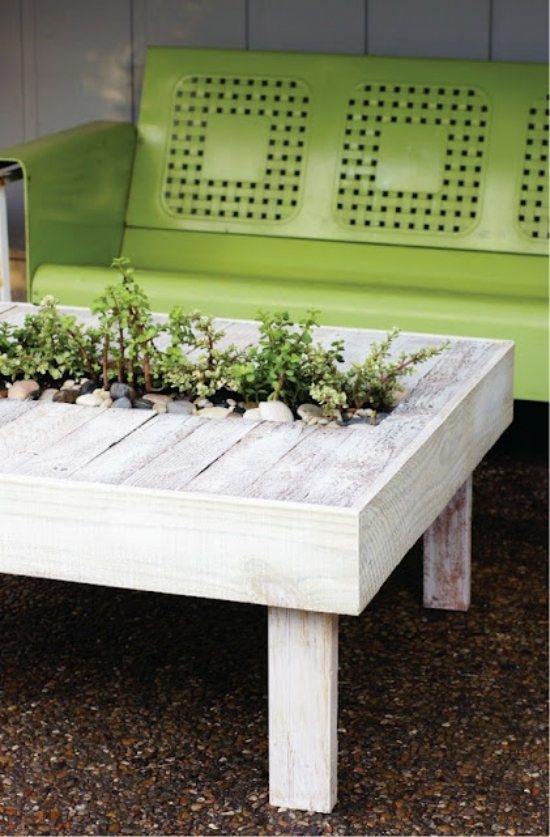 wooden table design DIY garden furniture ideas