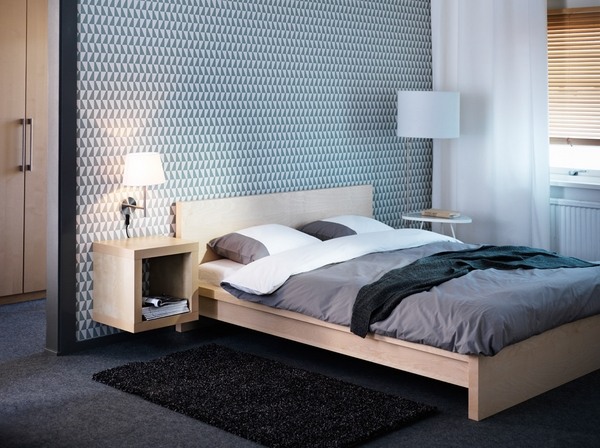 2014 Ikea bedroom furniture sets modern minimalist design bed side table