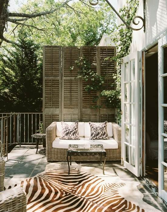 Balconies and decks wooden screen privacy protection