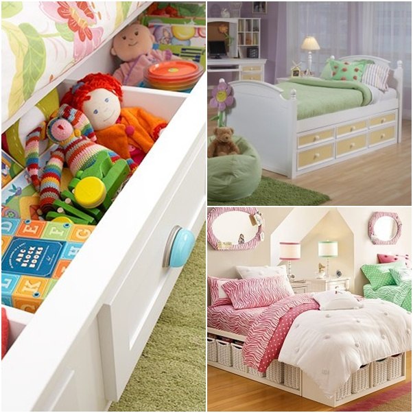 Bed space saving idea nursery room