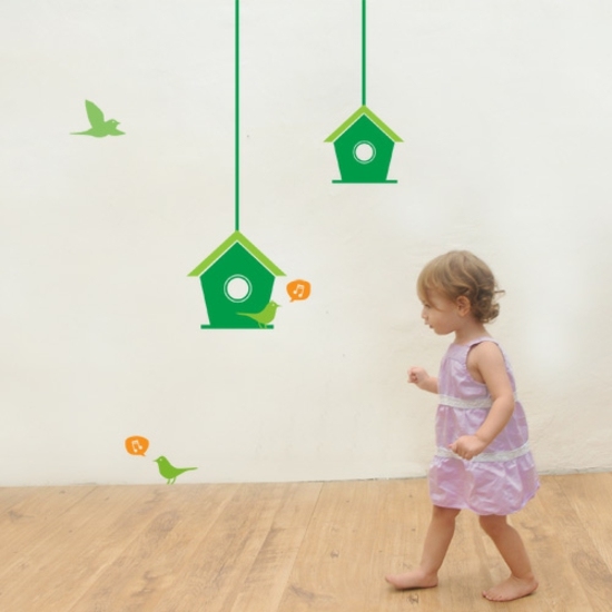 Birdhouse wall sticker babyroom