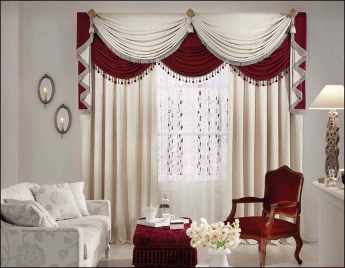 curtains for red dining room
