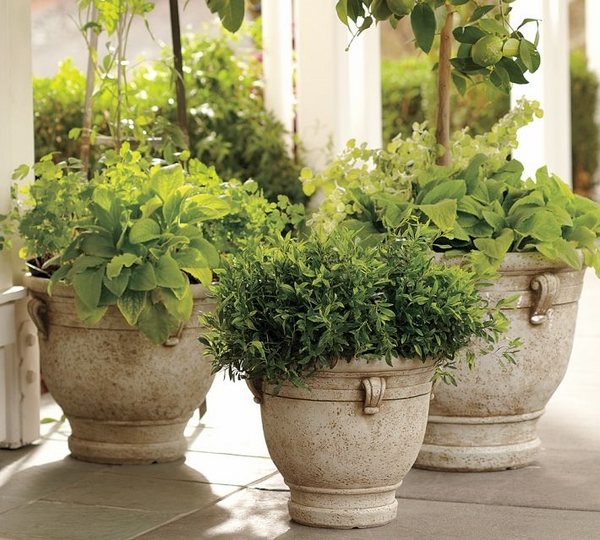 Decorating ideas for spring old plant containers vintage look garden