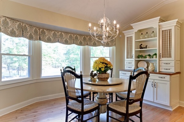Dining room valances for windows classic pattern