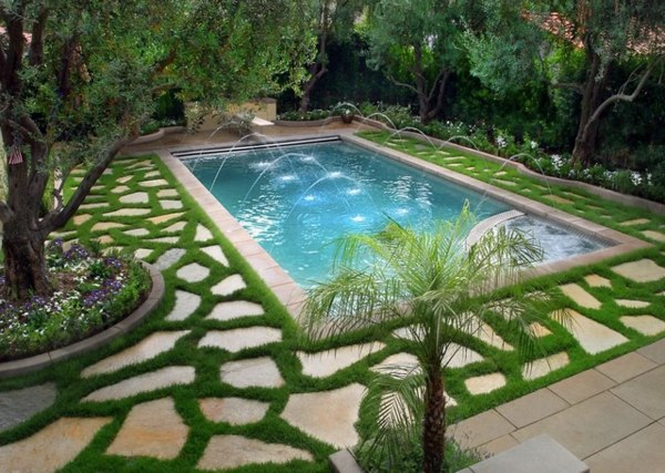 Garden pool cleaning and maintenance interesting design idea