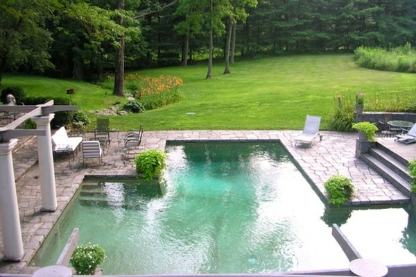Garden swimming pool design idea
