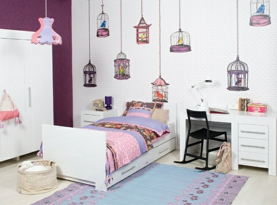 Girls room decoration ideas sweet wall stickers 