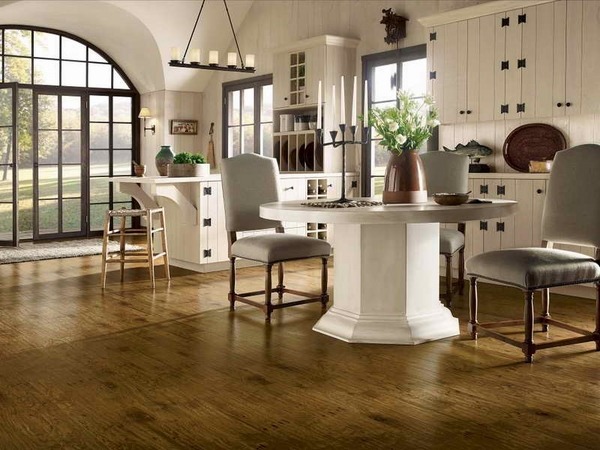 hardwood vs laminate floors modern open floor plan kitchen