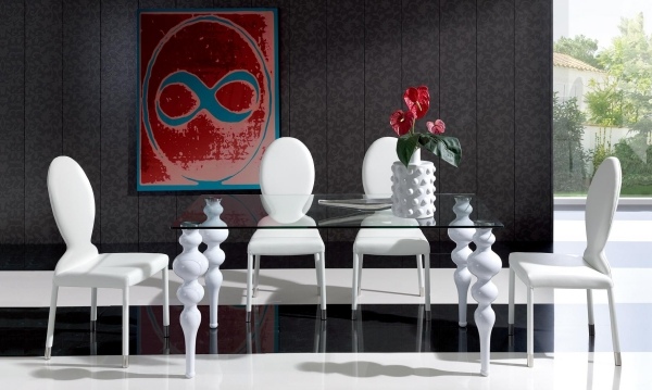 Modern Dining Room Furniture Ideas white chairs dining table
