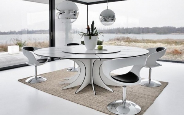 Modern Dining Room Furniture Ideas white round dining table