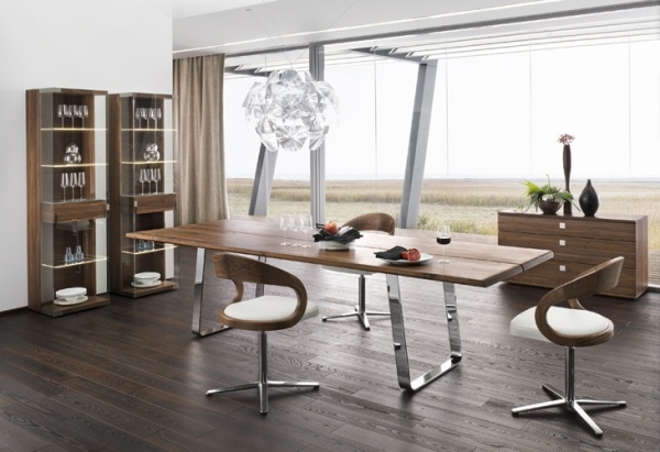 Modern Furniture Ideas wood chrome leather