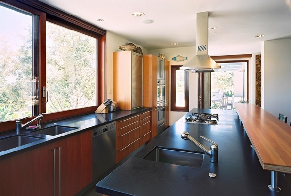 Modern interior design countertops black finish
