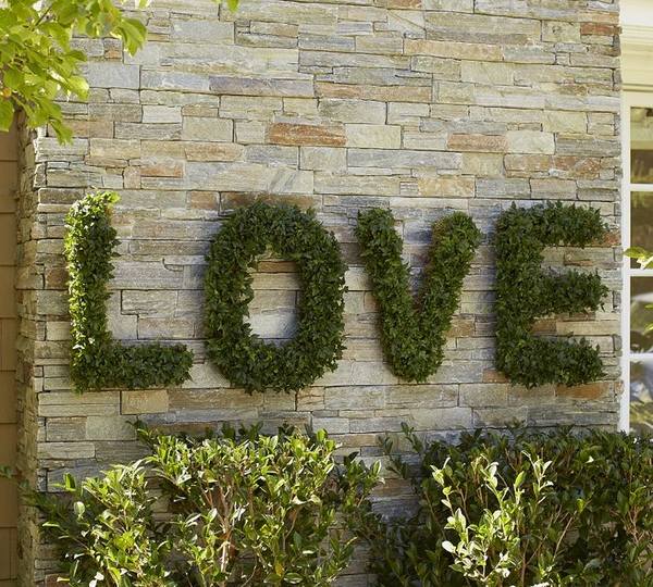 Spring decorating ideas grass letters