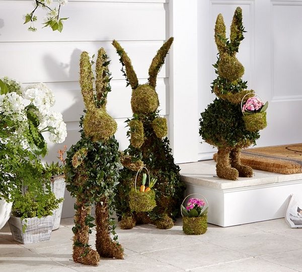 Spring decorating ideas hare DIY tips small baskets
