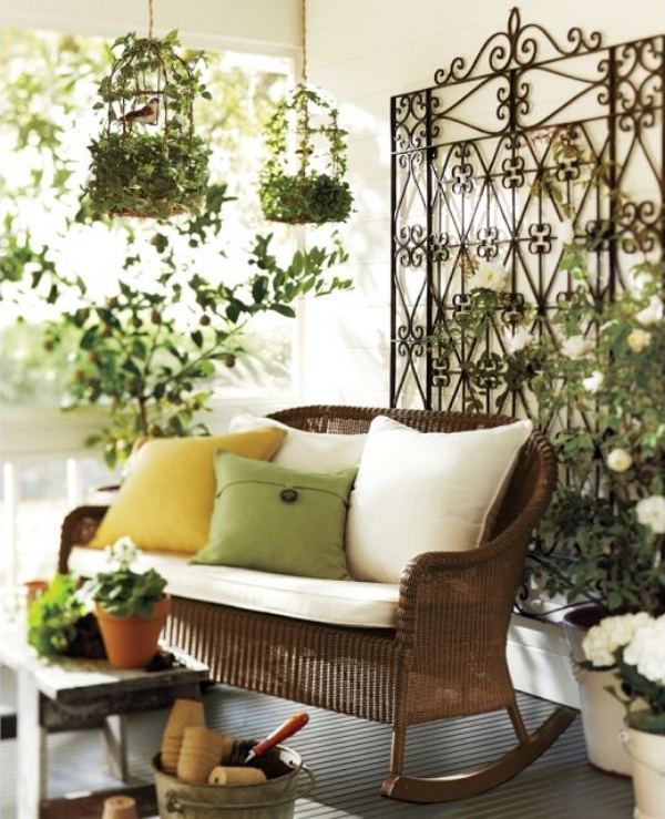 Spring decorating ideas tips outdoor area garden cage sofa