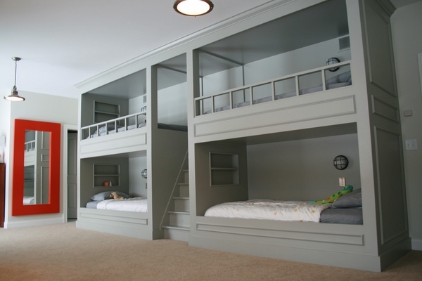 with stairs kids room gray color