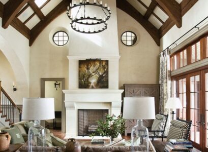 cathedral-ceiling-exposed-beams-dark-color