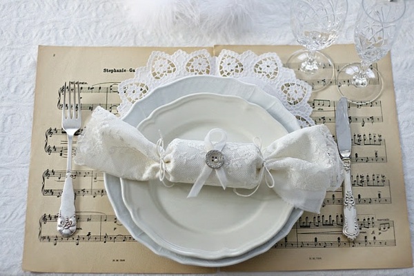 classic setting ideas placemat music notes
