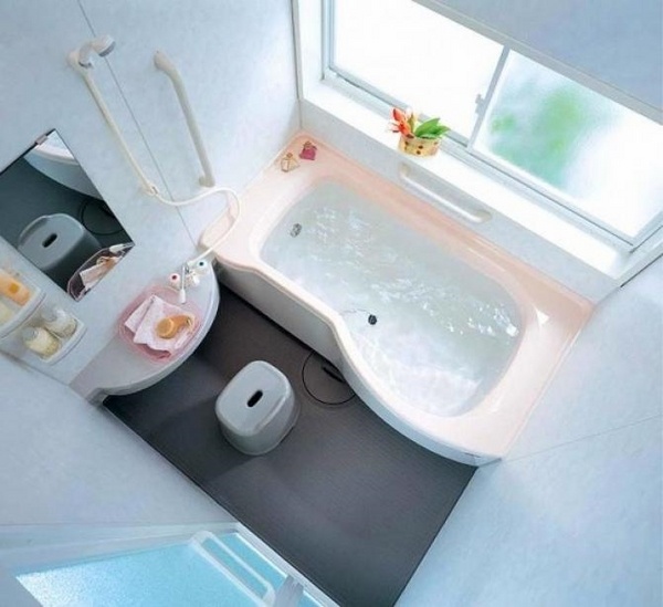 contemporary bathroom interior bathtub natural light