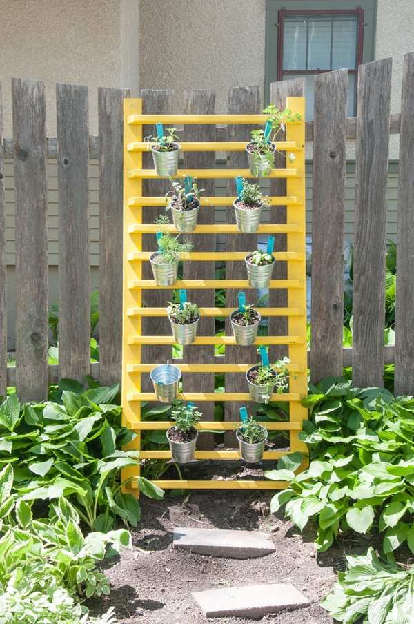 DIY ideas  How to build a vertical herb garden from a wooden pallet