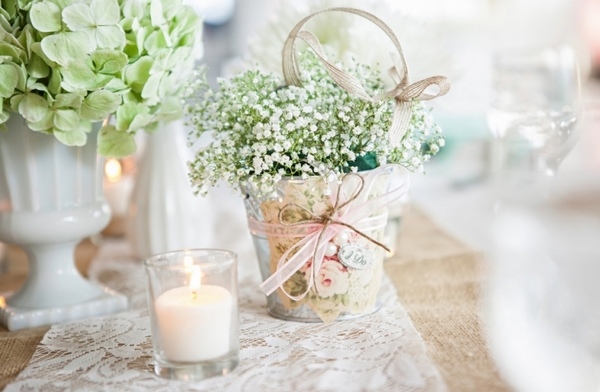 diy spring table floral centerpiece candles