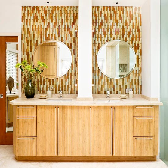 ideas bamboo cabinet wall tiles 