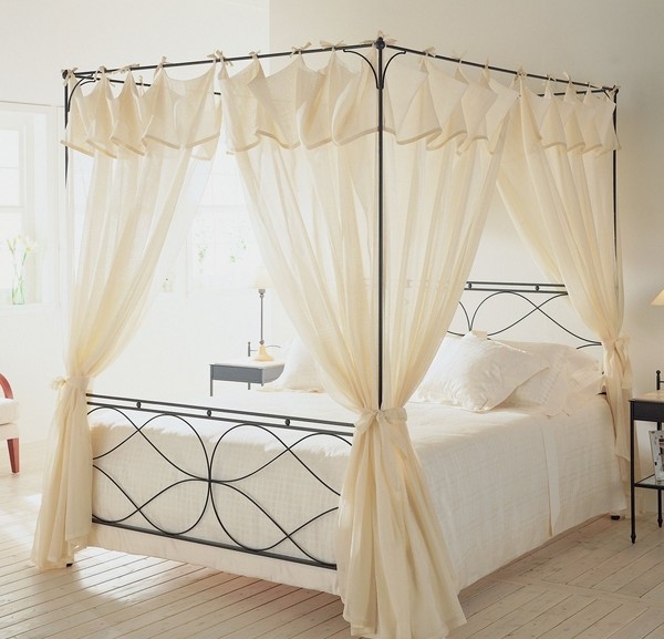 fantastic modern canopy idea with wrought iron frame