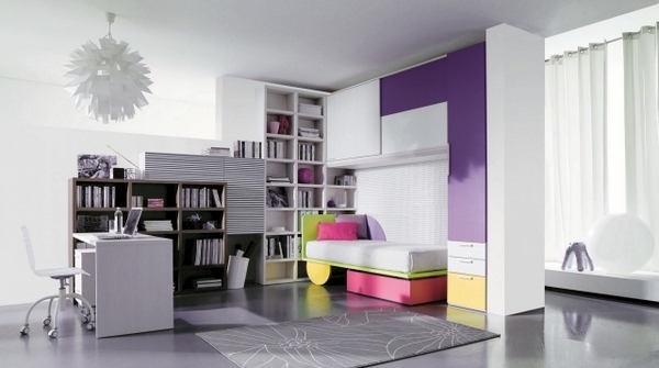 furniture ideas girls room cabinets colorful fronts and white desk