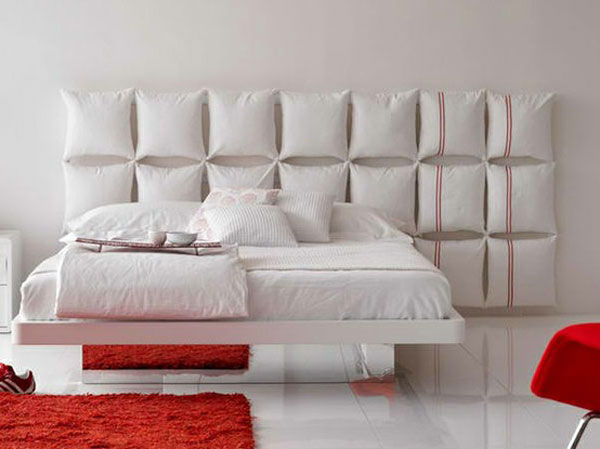 ideas white pillows white furniture red accents