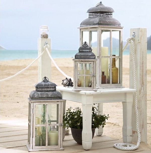 ideas outdoor lighting beach candles blurred color