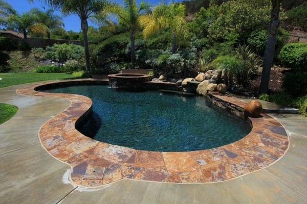 tropical patio garden pools ideas 