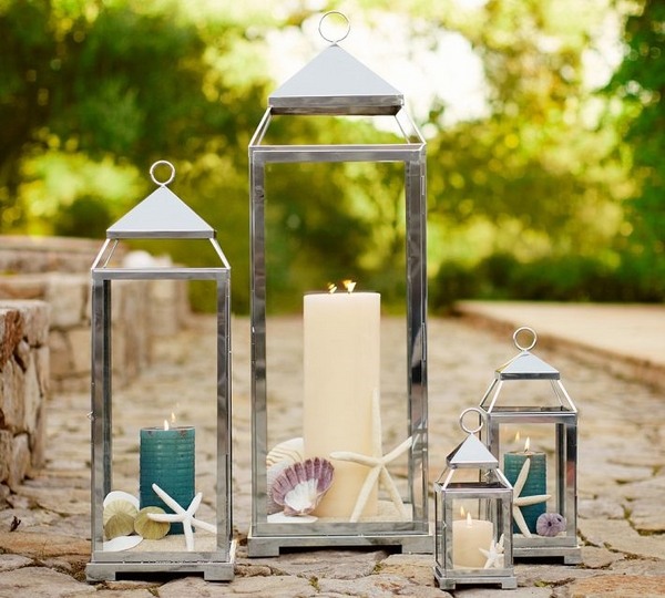 lanterns garden lighting shells starfish decoration idea