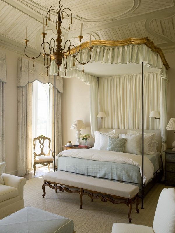 luxury bedroom furniture stylish four poster bed curtains