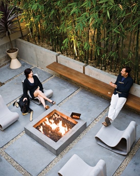 minimalist-style-fire-pit-garden-design