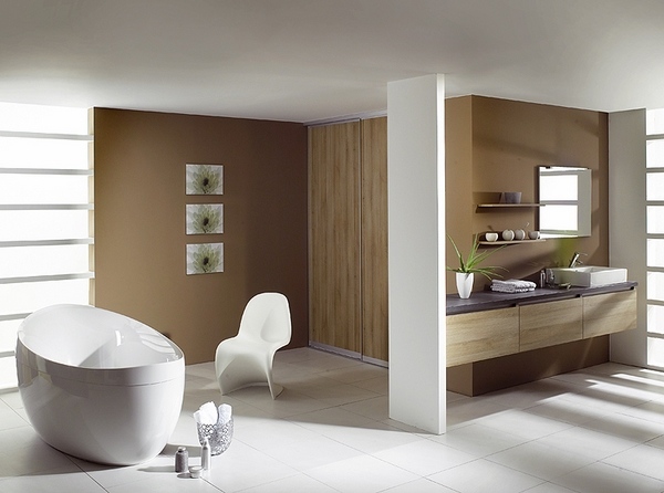 modern bathroom design natural materials