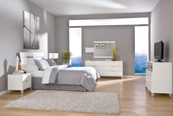 furnishings wooden floor gray white