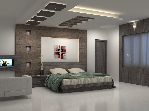 modern bedroom furniture design indirect lighting