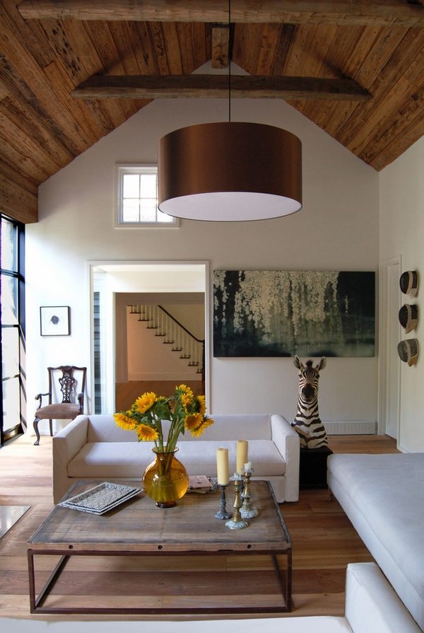 modern living room design mushroom wood cathedral ceiling