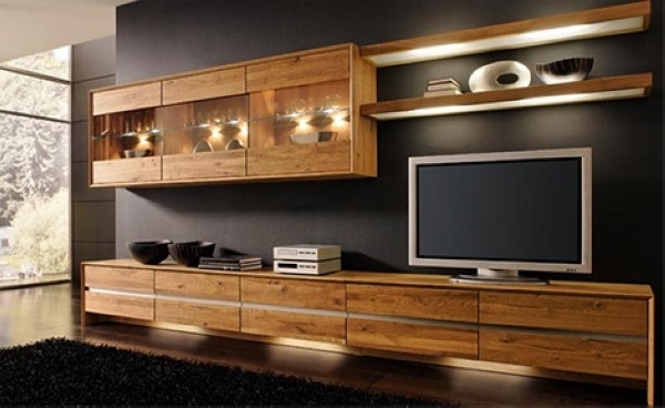 modern living room interior design natural wood furniture