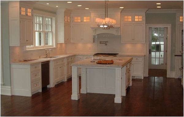 homes customized kitchen interior white cabinets