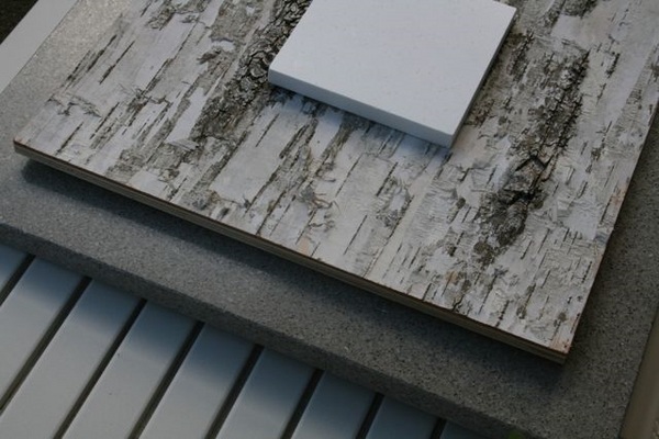 natural materials in the slate countertops