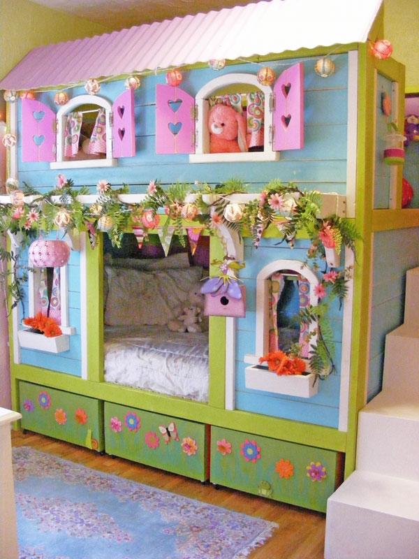 nursery room furniture fairy tale bunk bed for kids