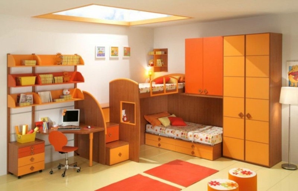 orange bedroom girls