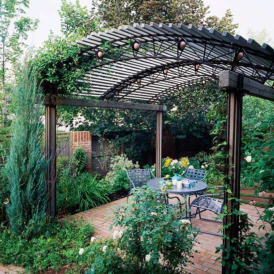 pergola in the ideas for garden arbor dark wood round