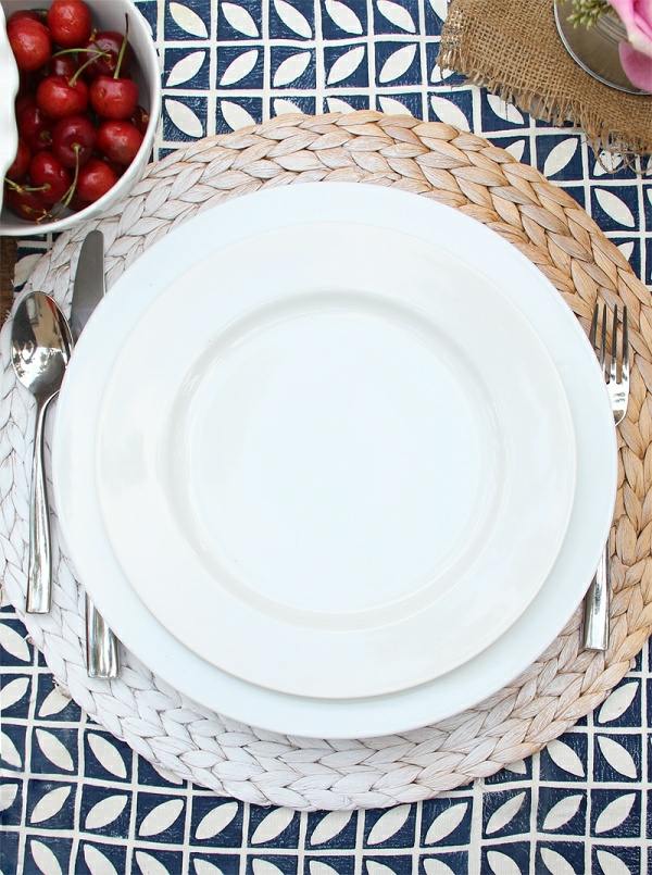 rustic straw placemat tablecloth