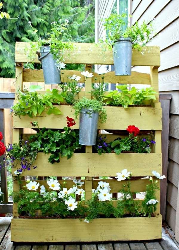 small balcony design ideas wooden box planter garden