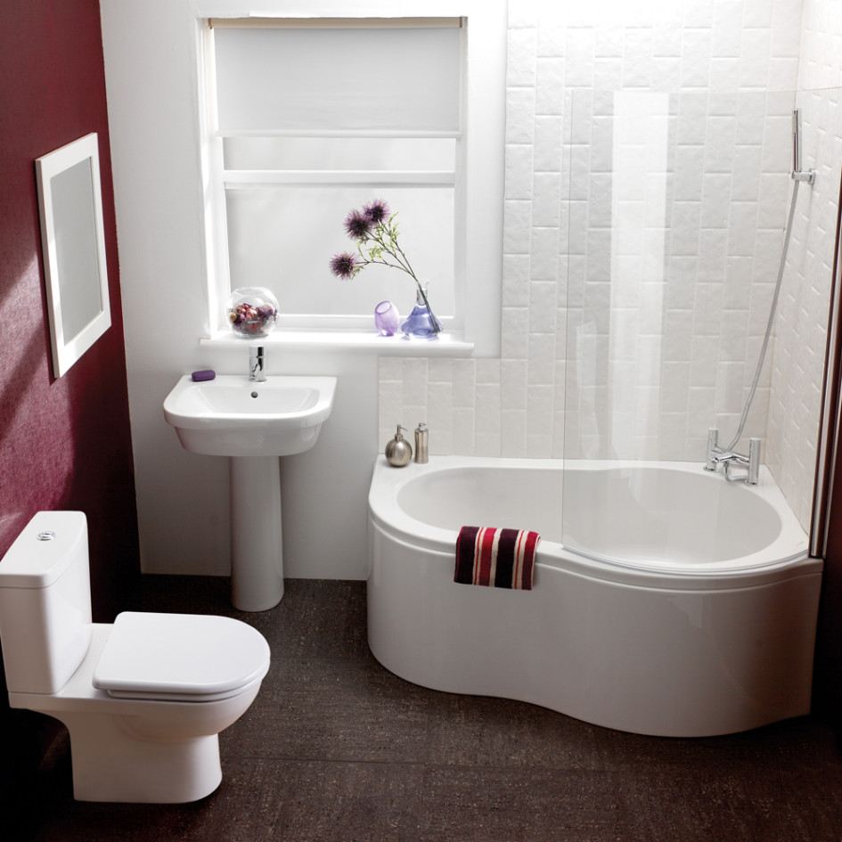small bathroom ideas black tile floor glass partition corner bath tub